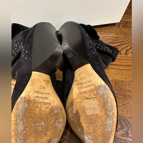 Isabel Marant Suede Mid-Calf Moto Boots - Picture 3 of 3